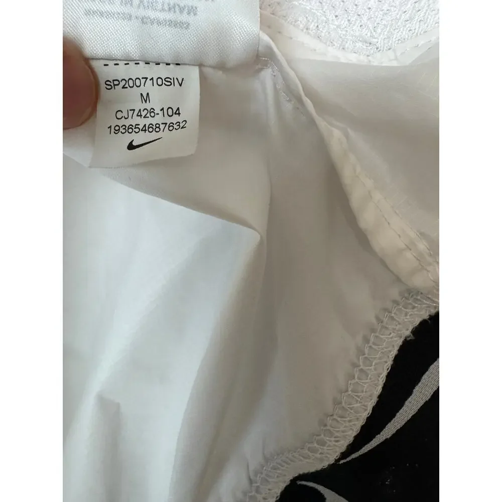 Girls 2007 Cropped Nike Windbreaker Jacket Zip-Up Hoodie Size Medium